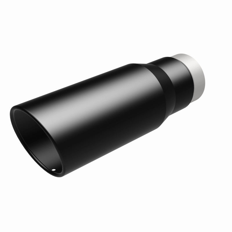 MagnaFlow Tip Stainless Black Coated Single Wall Round Single Outlet 5in Dia 3.5in Inlet 14.5in L Magnaflow