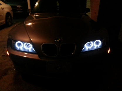 Spyder BMW Z3 96-02 Projector Headlights LED Halo Black High H1 Low H1 PRO-YD-BMWZ396-HL-BK SPYDER