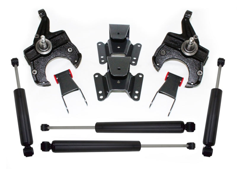 MaxTrac 73-87 Chevrolet C10 2WD 2.5in/4in Lowering Spindle Kit (1.25in Rotor)
