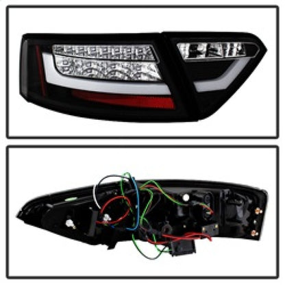 Spyder Audi A5 08-12 LED Tail Lights Black ALT-YD-AA508-LED-BK SPYDER