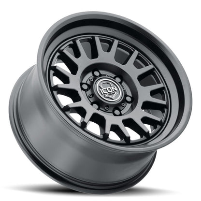 ICON Alloys Anza 17x8.5 5x150 +25mm 5.75" Backspacing Satin Black Wheel - 8217855557SB