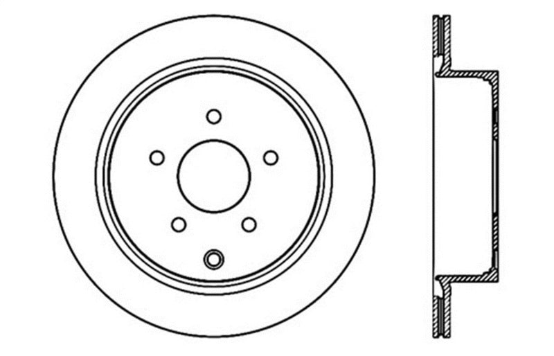 StopTech 03-12 Infiniti FX35 Drilled Sport Left Rear Cryo Rotor Stoptech