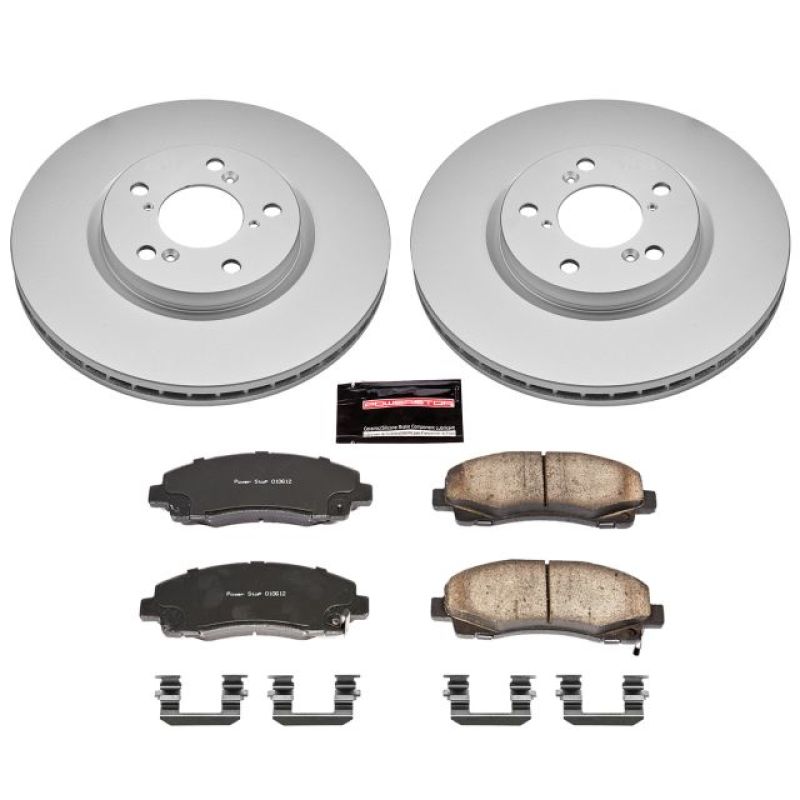 Power Stop 06-11 Honda Ridgeline Front Z17 Evolution Geomet Coated Brake Kit PowerStop