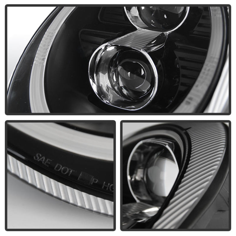 Spyder Porsche 911 05-09 Projector Headlights Xenon/HID Model- DRL LED Blk PRO-YD-P99705-HID-DRL-BK SPYDER