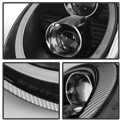 Spyder Porsche 911 05-09 Projector Headlights Xenon/HID Model- DRL LED Blk PRO-YD-P99705-HID-DRL-BK SPYDER