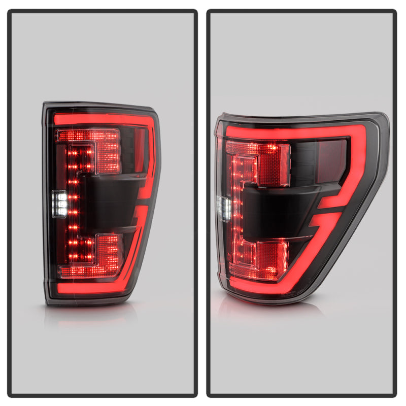 Spyder 21-23 Ford F150 (Halogen w/ Blind Spot) Full LED Tail Lights - Black (ALT-YD-FF15021HALBS-BK) SPYDER