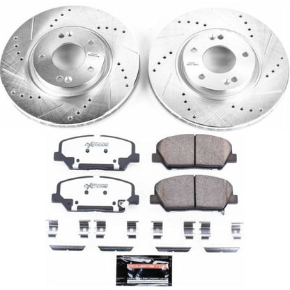 Power Stop 13-15 Hyundai Veloster Front Z26 Street Warrior Brake Kit PowerStop