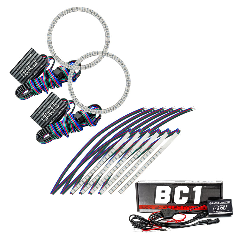 Oracle 15-17 Ford Mustang V6/GT/Shelby DRL Upgrade w/ Halo Kit - ColorSHIFT w/ BC1 Controller ORACLE Lighting