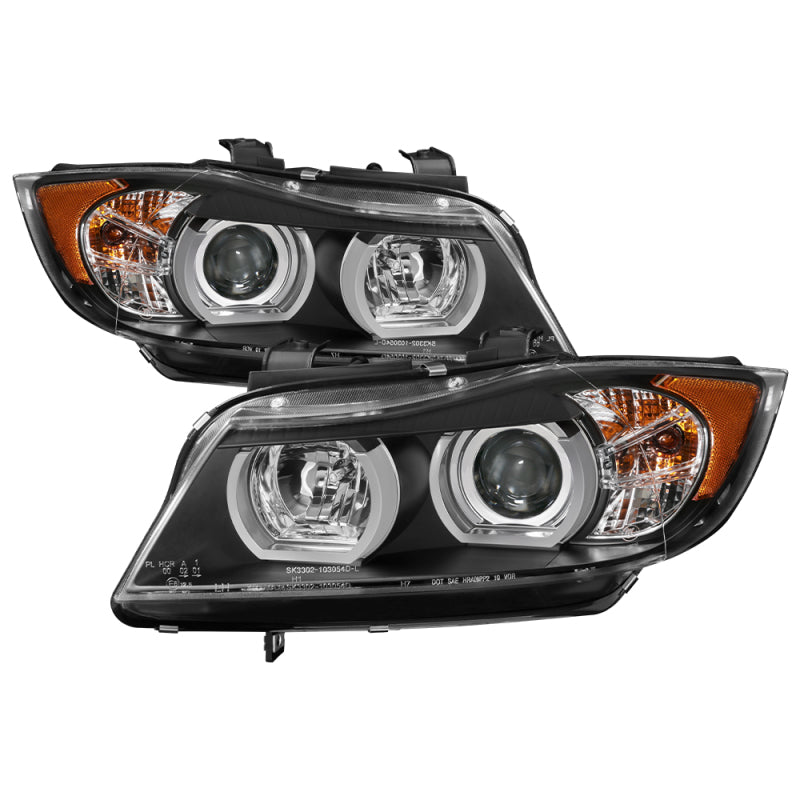 Spyder BMW E90 3-Series 06-08 4DR V2 Headlights - HID Only - Black PRO-YD-BMWE9005V2-HID-DRL-BK SPYDER