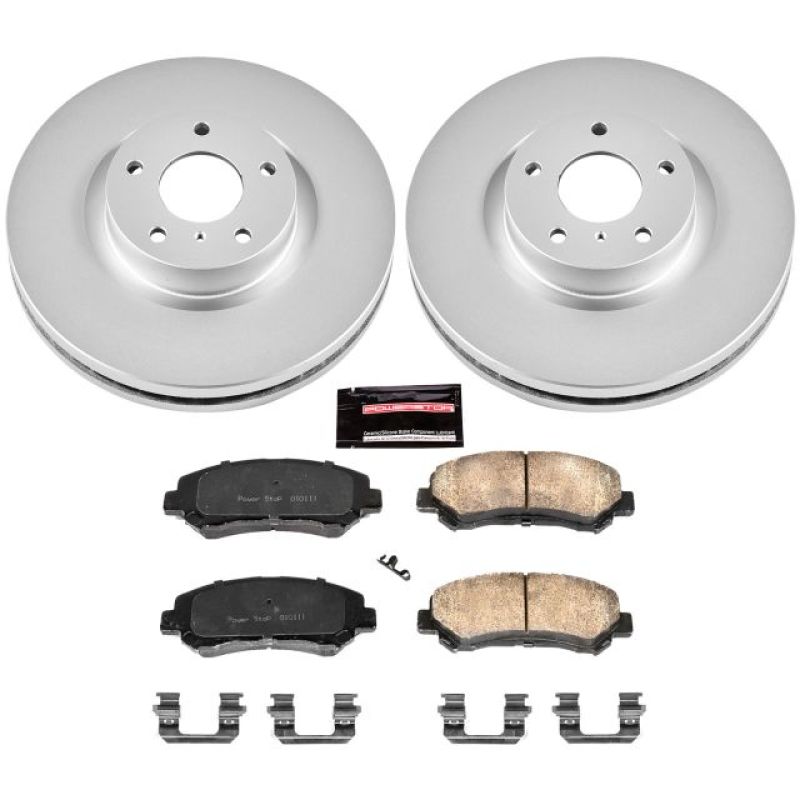 Power Stop 09-14 Nissan Maxima Front Z17 Evolution Geomet Coated Brake Kit PowerStop