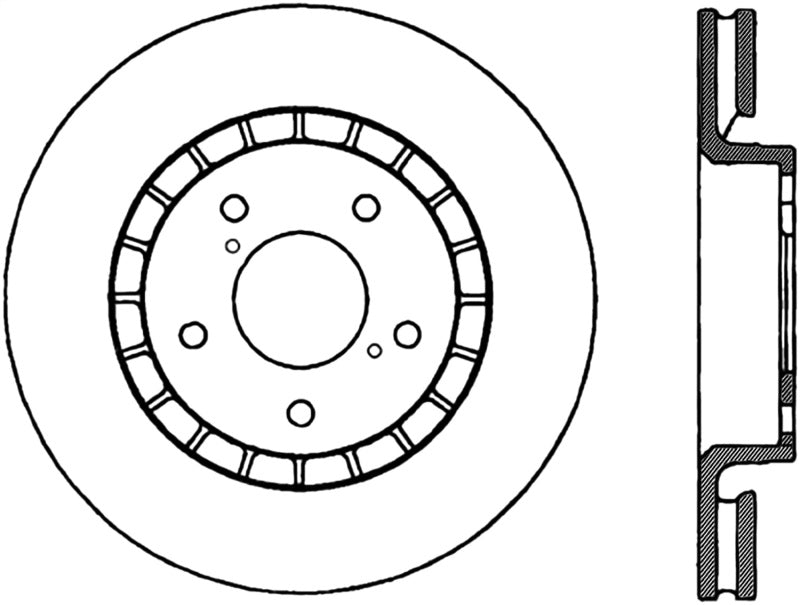 StopTech 06-09 Lexus IS350 / 07-08 GS350 2WD Drilled Right Front Rotor Stoptech
