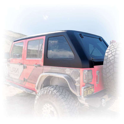 Turn Offroad 07-18 Jeep JK 2 Door Fastback Hardtop 4-Piece White