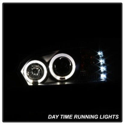 Spyder Chevy Malibu 04-07 Projector Headlights LED Halo LED Black High H1 Low H1 PRO-YD-CM04-HL-BK SPYDER