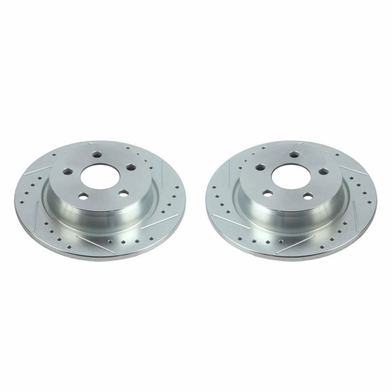 Power Stop 18-20 Ford Transit Connect Rear Evolution Drilled & Slotted Rotors - Pair PowerStop