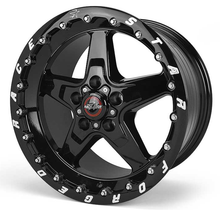 Load image into Gallery viewer, Race Star 92 Drag Star Bracket Racer 17x10.5 5x4.50BC 7.6BS Gloss Black Wheel - Single Bead Lock