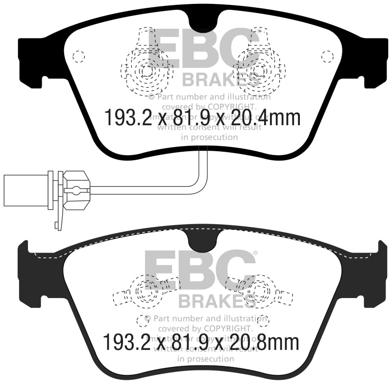 EBC YellowStuff Front Brake Pads - DP42317R