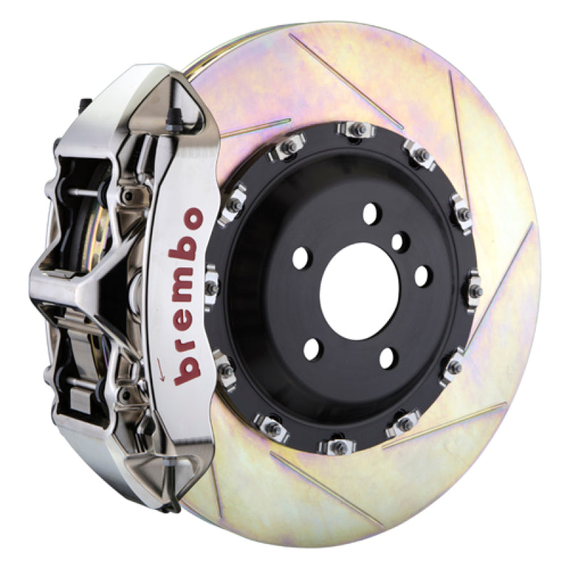 Brembo 10-19 Ghost Front GTR BBK 6 Piston Billet411x34 2pc Rotor Slotted Type-1- Nickel Plated Brembo