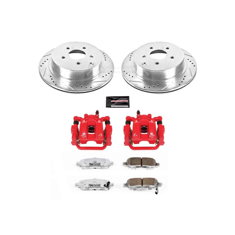 Power Stop 03-08 Infiniti FX35 Rear Z26 Street Warrior Brake Kit w/Calipers PowerStop