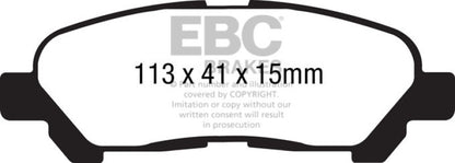 EBC GreenStuff Rear Brake Pads - DP61838 EBC