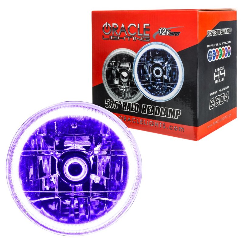 Oracle Pre-Installed Lights 5.75 IN. Sealed Beam - UV/Purple Halo