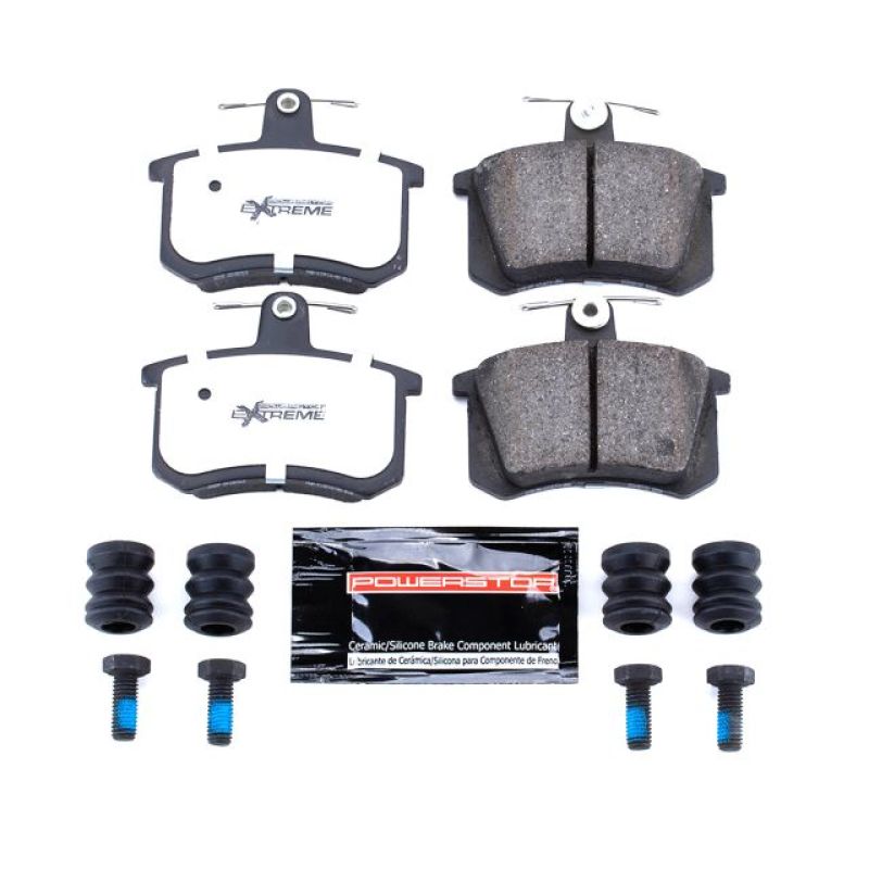 Power Stop 88-92 Audi 80 Rear Z26 Extreme Street Brake Pads w/Hardware PowerStop