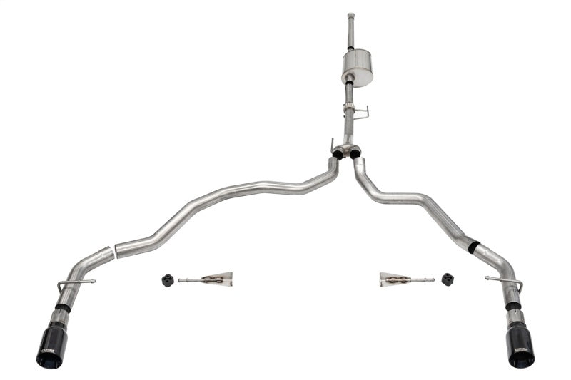 Corsa 2021-2023 Ford F-150 SuperCrew/6.5in Bed 3.5L V6 Sport Cat-Back Dual Rear Exit-Black PVD CORSA Performance