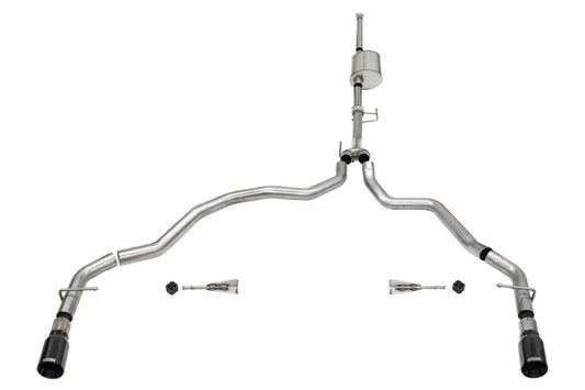 Corsa 2021-2023 Ford F-150 SuperCrew/6.5in Bed 3.5L V6 Sport Cat-Back Dual Rear Exit-Black PVD CORSA Performance