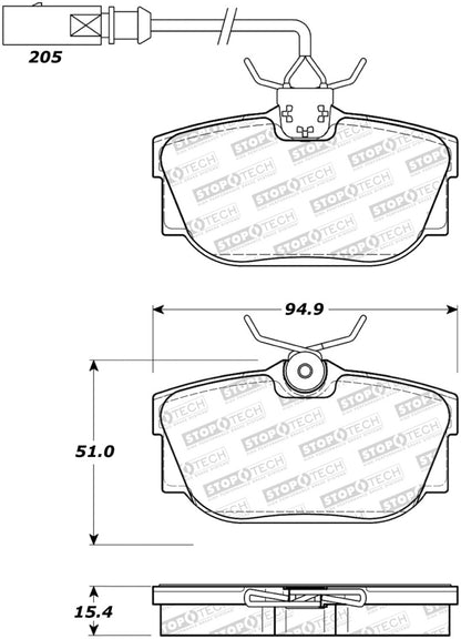 StopTech Premium Ceramic Brake Pads - 308.08772 Stoptech
