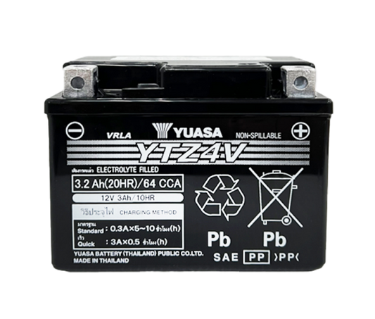 Yuasa YTZ4V Maintenance Free AGM 12 Volt Battery Yuasa Battery