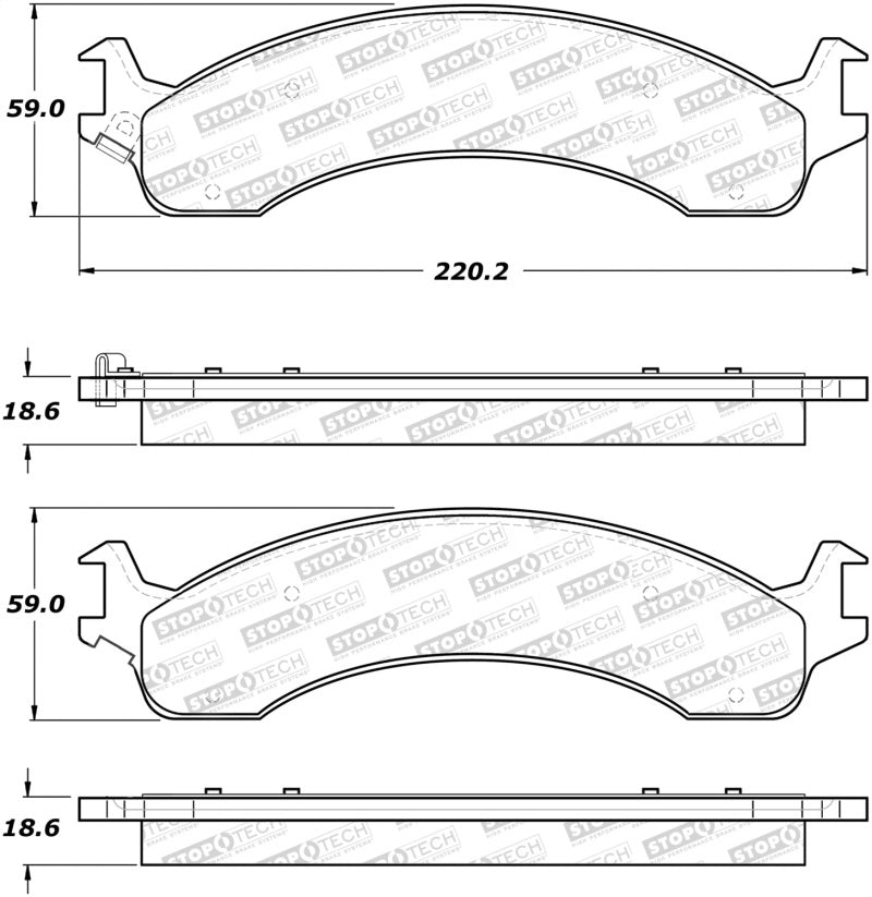 StopTech Street Disc Brake Pads - 305.08210 Stoptech