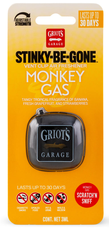 Griots Garage Stinky-Be-Gone Vent Clip Air Freshener - Monkey Gas