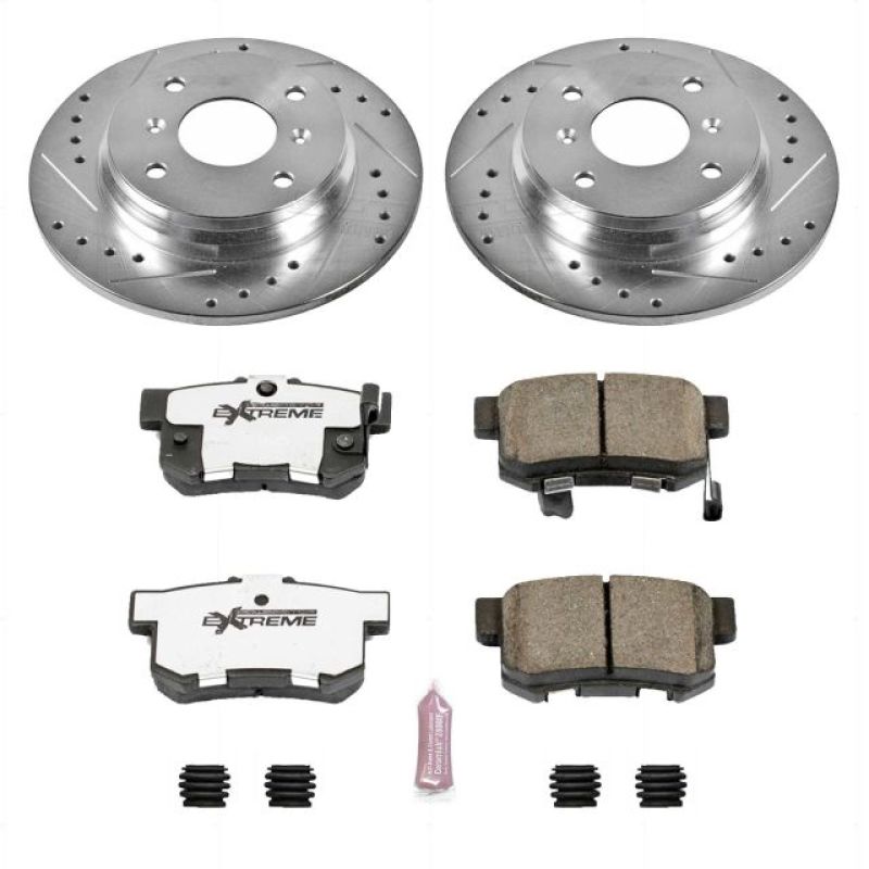 Power Stop 92-96 Honda Prelude Rear Z26 Street Warrior Brake Kit PowerStop