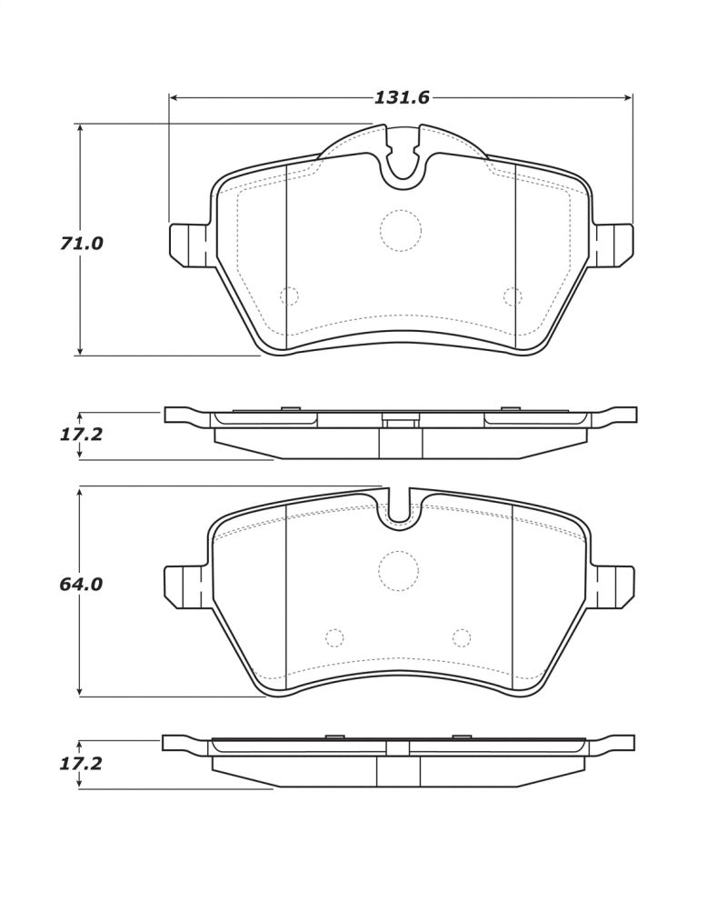 StopTech Premium Ceramic Front Brake Pads - 308.12040 Stoptech