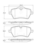 StopTech Premium Ceramic Front Brake Pads - 308.12040