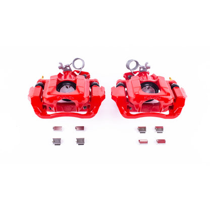 Power Stop 11-14 Ford Edge Rear Red Calipers w/Brackets - Pair PowerStop