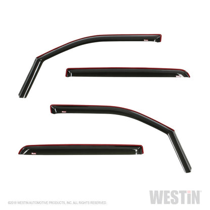 Westin 19-22 Ram 1500 Crew Cab(Excl. 19-22 Ram 1500 Classic) In Channel Wind Deflector 4pc - Smoke Westin