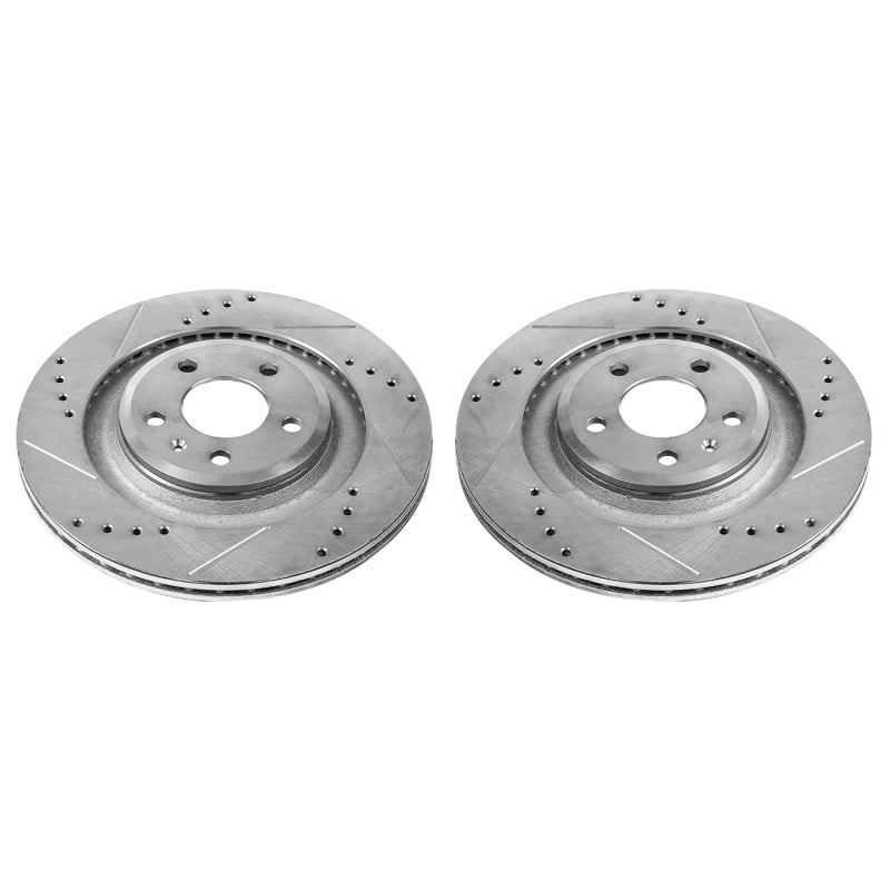 Power Stop 10-11 Audi S4 Rear Evolution Drilled & Slotted Rotors - Pair PowerStop