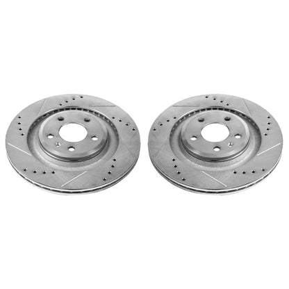 Power Stop 10-11 Audi S4 Rear Evolution Drilled & Slotted Rotors - Pair PowerStop