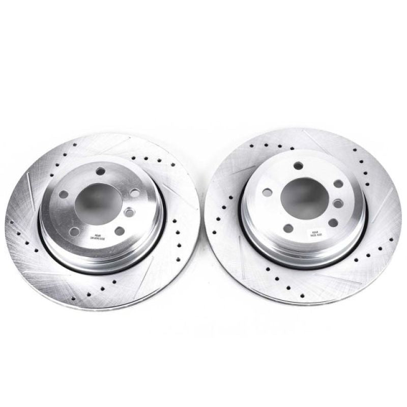 Power Stop 04-07 BMW 525i Rear Evolution Drilled & Slotted Rotors - Pair PowerStop