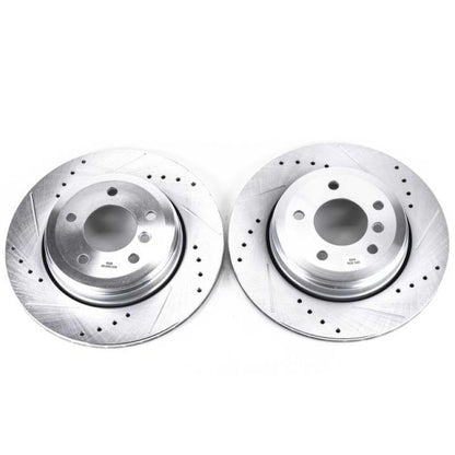 Power Stop 04-07 BMW 525i Rear Evolution Drilled & Slotted Rotors - Pair PowerStop