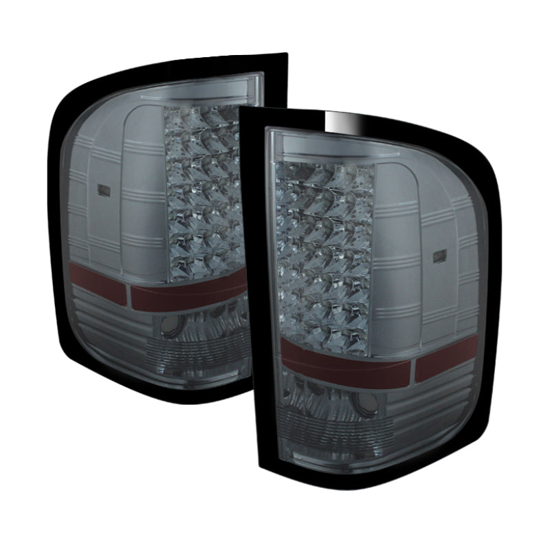 Xtune Chevy Silverado 07-13 LED Tail Lights Smoke ALT-JH-CS07-LED-SM SPYDER
