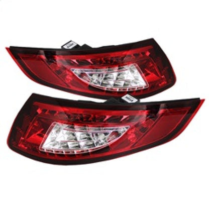 Spyder Porsche 997 05-08 LED Tail Lights Red Clear ALT-YD-P99705-LED-RC SPYDER