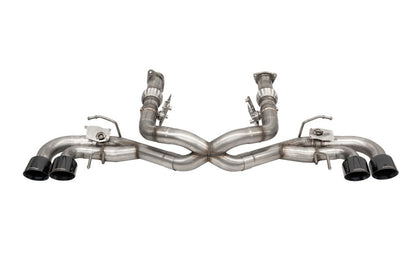 Corsa 20-22 Corvette C8 3in Valved Cat-Back 4.5in Blk Quad Tips - Fits Factory NPP Exhaust w/ AFM CORSA Performance