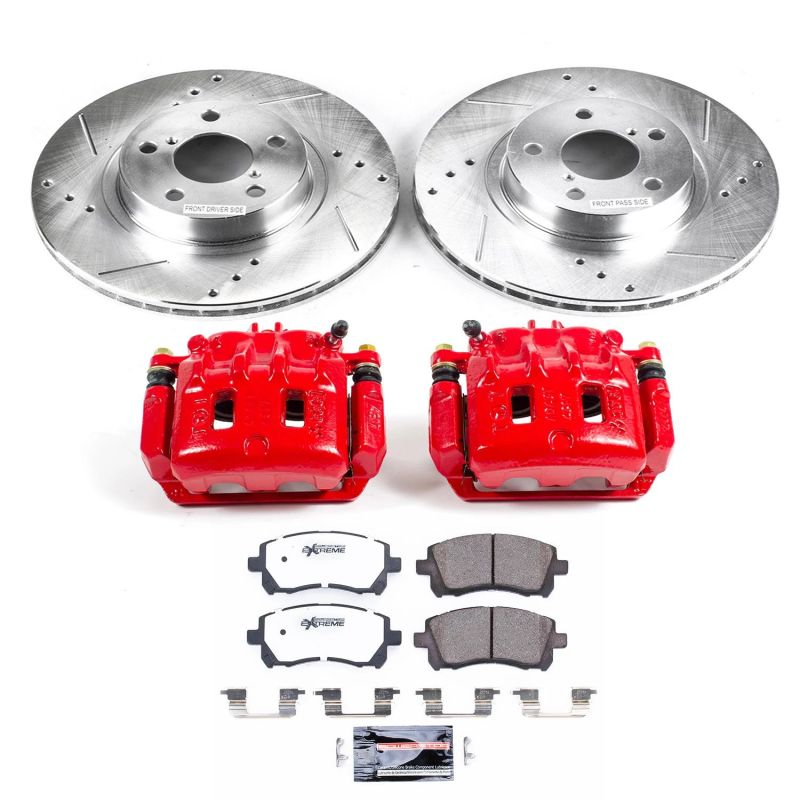 Power Stop 98-02 Subaru Forester Front Z26 Street Warrior Brake Kit w/Calipers PowerStop