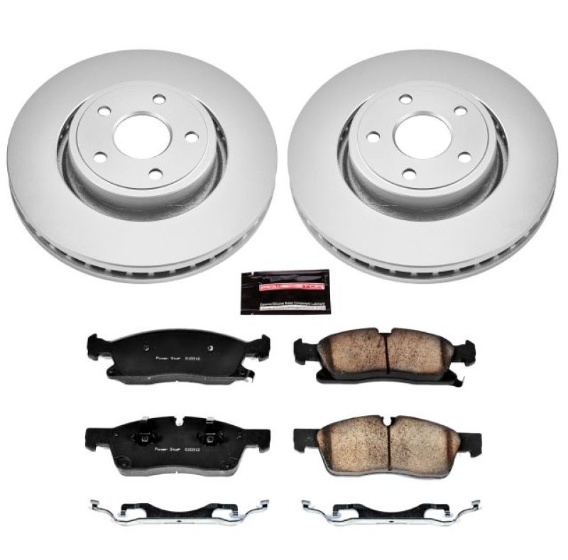 Power Stop 11-19 Dodge Durango Front Z17 Evolution Geomet Coated Brake Kit PowerStop
