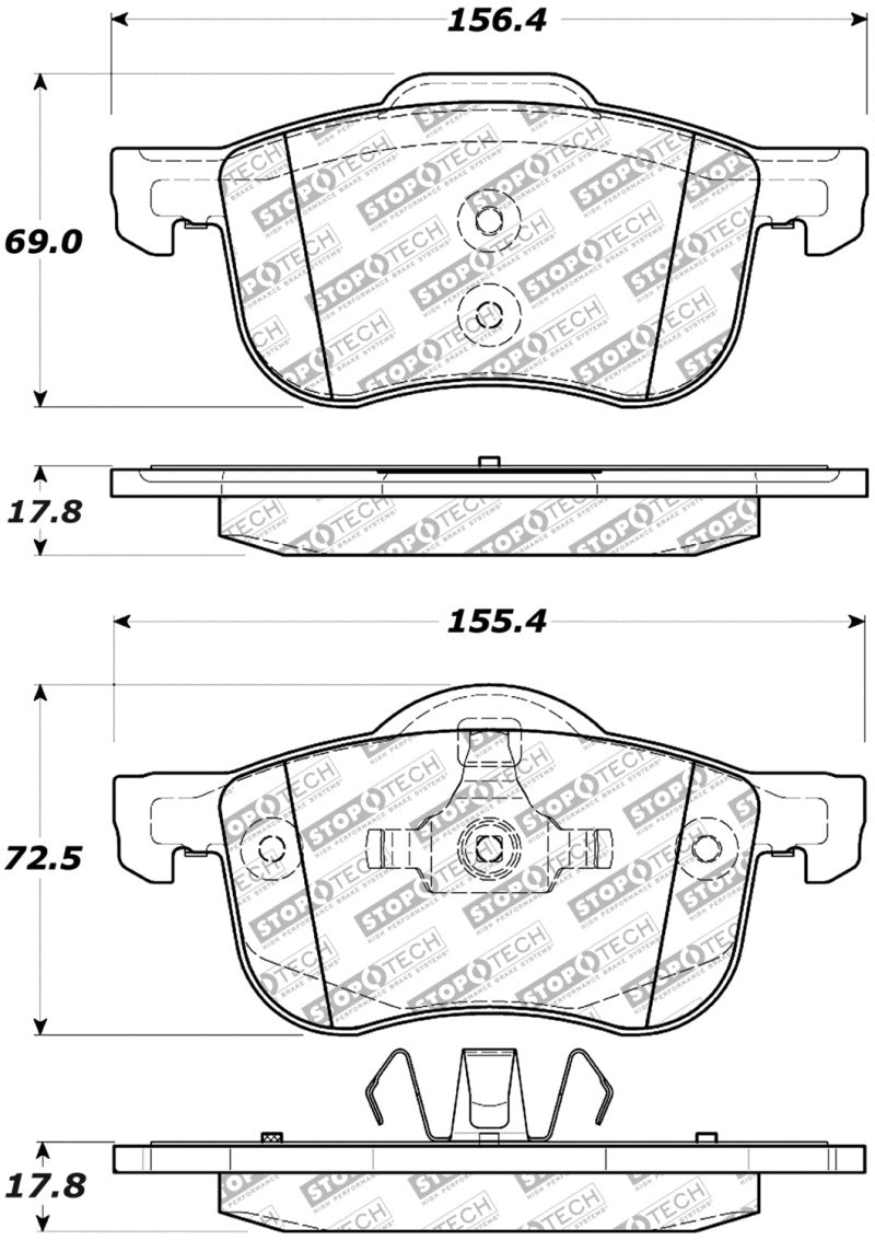 StopTech Street Disc Brake Pads - 305.07940 Stoptech