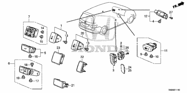 Genuine OEM Honda 2011-2017 Odyssey Bulb B (35856-TK8-A02) X1