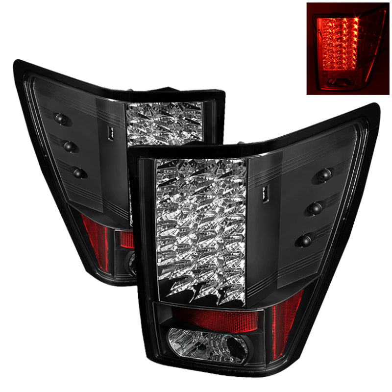 Spyder Jeep Grand Cherokee 07-10 LED Tail Lights Black ALT-YD-JGC07-LED-BK SPYDER