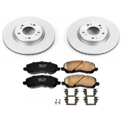 Power Stop 06-12 Mitsubishi Eclipse Front Z17 Evolution Geomet Coated Brake Kit PowerStop