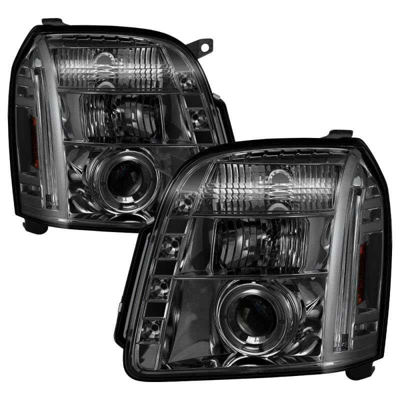 Spyder GMC Yukon 07-14/Yukon Denali 07-14 Projector Headlights LED Halo LED Smke PRO-YD-GY07-HL-SM SPYDER